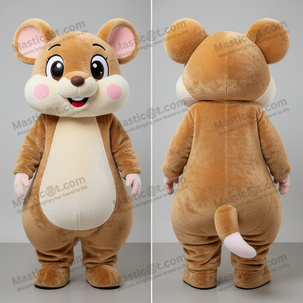 Hazel Brown Cartoon Dormouse Mascot - Masticot.com