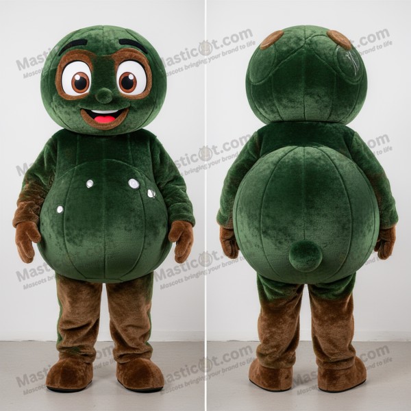 Forest Green Velvety Petanque Ball Mascot - Masticot.com