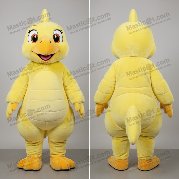 Mascota de Arqueópterix Amarillo Limón con Plumas -