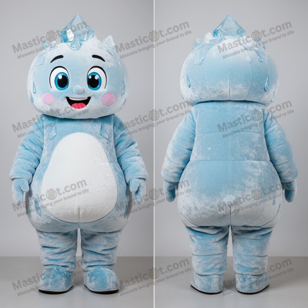 Sølvskimrende tegneserie-is-maskot - Masticot.com