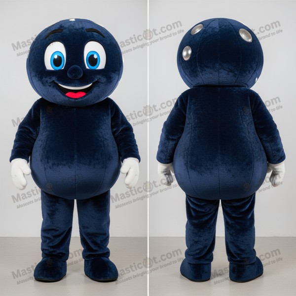 Navy blue plush petanque ball mascot - Masticot.com