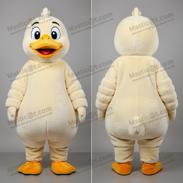 Cream colored gentle geese mascot - Masticot.com