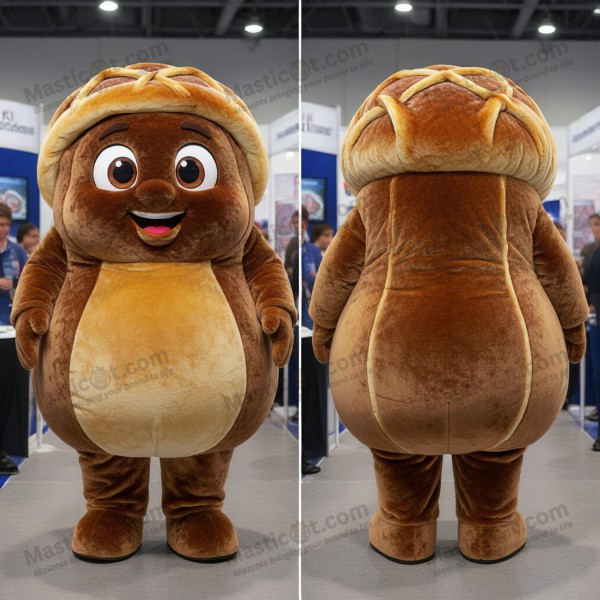 Golden Brown Chubby Beef Wellington Mascot - Masticot.com