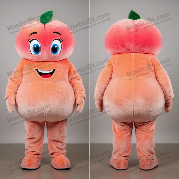 Peach Pink Smiling Petanque Ball Mascot - Masticot.com