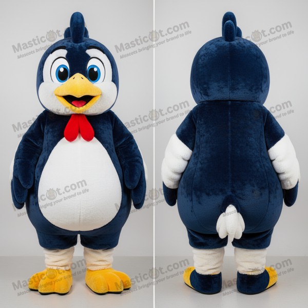 Navy Blue Beaked Chicken Mascot - Masticot.com