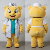 Žlutý přátelský maskot doktora - Masticot.com