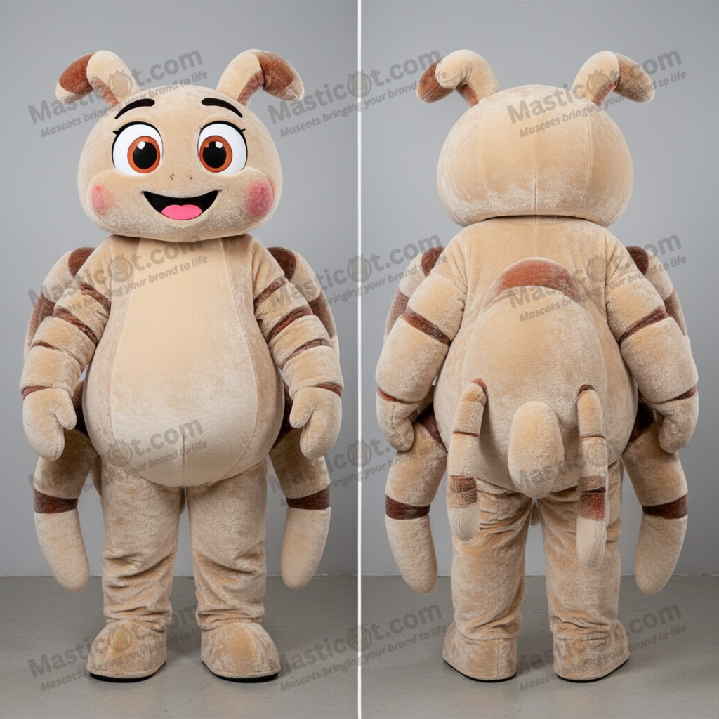 Beige large eyed spider mascot - Masticot.com