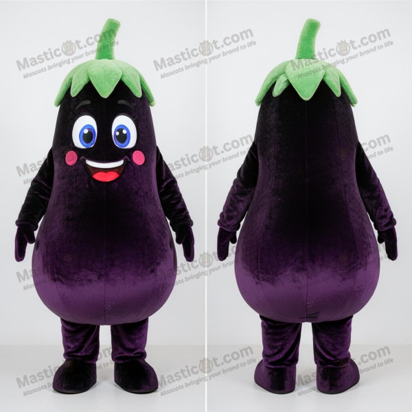 Purple plump eggplant mascot - Masticot.com