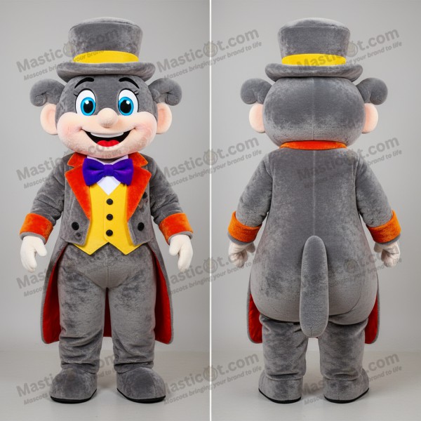 Charcoal Gray Whimsical Ring Master Mascot - Masticot.com