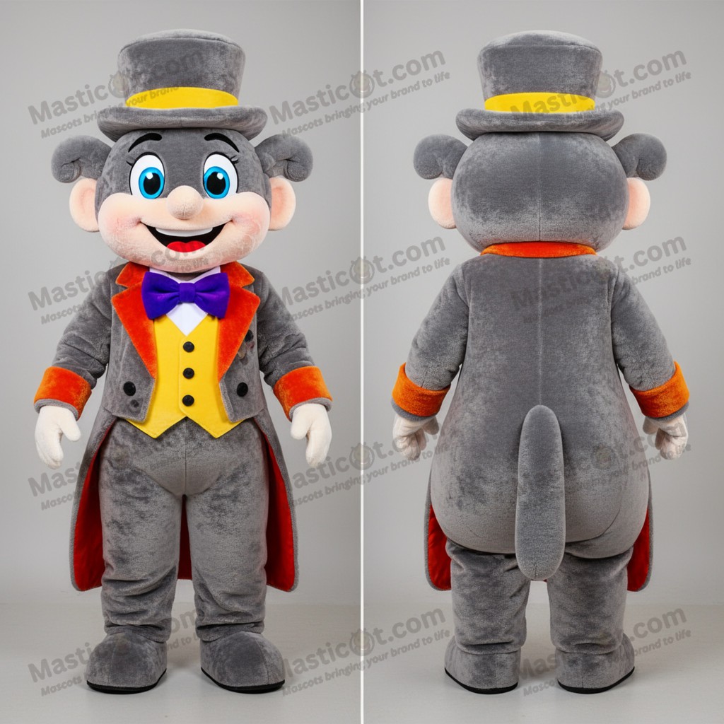 Charcoal Gray Whimsical Ring Master Mascot - Masticot.com