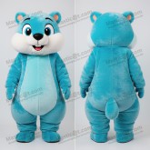 Cyan plush marmot mascot - Masticot.com