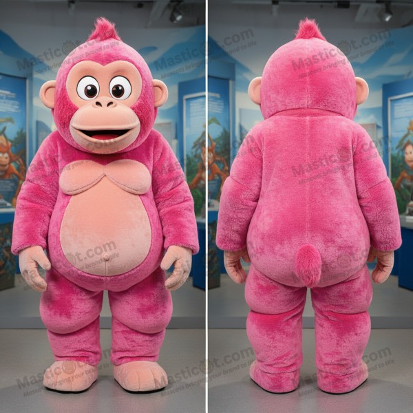 Velvety orange expressive orangutan mascot - Masticot.com