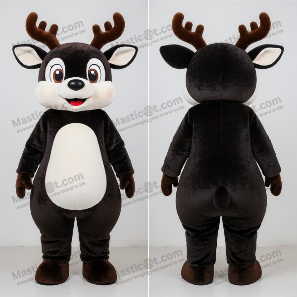Charcoal sleek deer mascot - Masticot.com