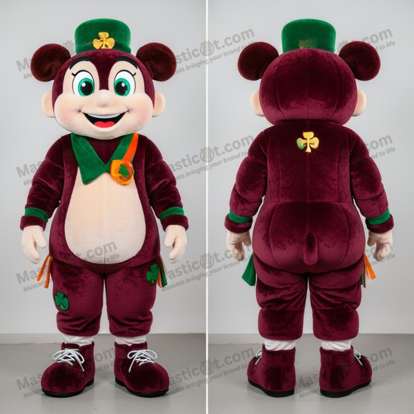 Emerald Green Velvety Irish Dancing Shoes Mascot -