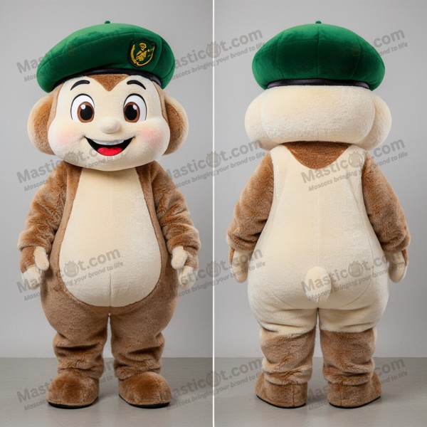 Cream green beret mascot - Masticot.com