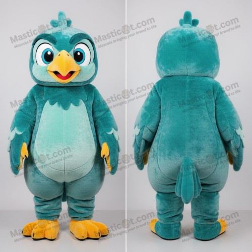 Teal vibrant hawk mascot - Masticot.com