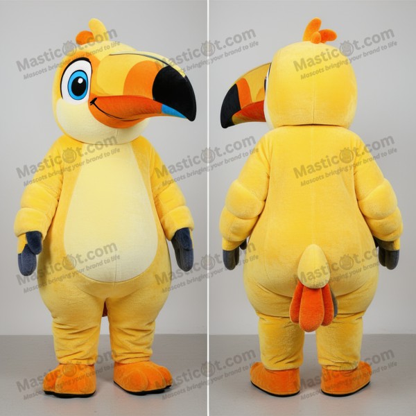 Golden yellow vibrant toucan mascot - Masticot.com