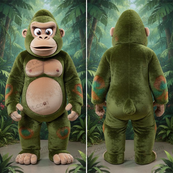 Oliva sametová gorilí maskot - Masticot.com