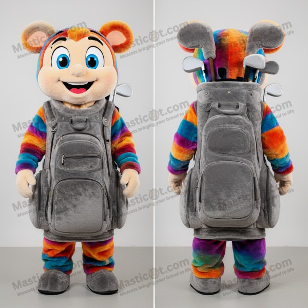 Mascota de bolsa de golf en terciopelo gris pizarra -