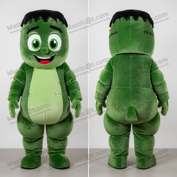 Emerald green padded frankenstein mascot - Masticot.com