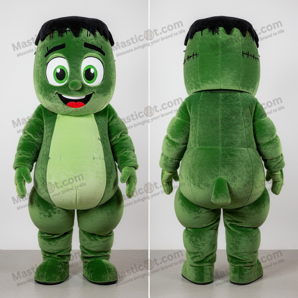 Emerald green padded frankenstein mascot - Frankenstein - MASTICOT_5946 - Masticot.com