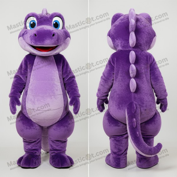 Purple velvety lizard mascot - Masticot.com