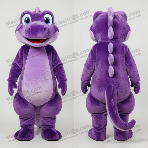 Violette Samt-Eidechse Maskottchen - Masticot.com
