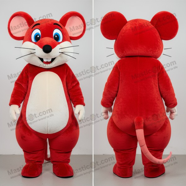 Red playful rat mascot - Masticot.com