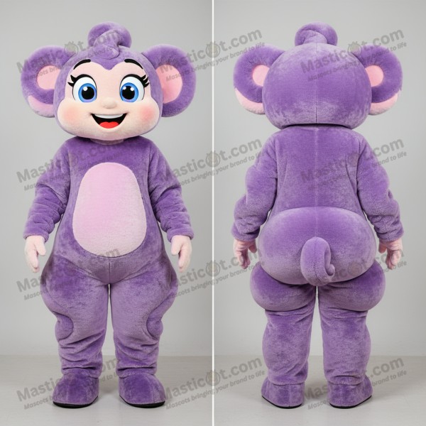 Lavender flexible contortionist mascot - Masticot.com
