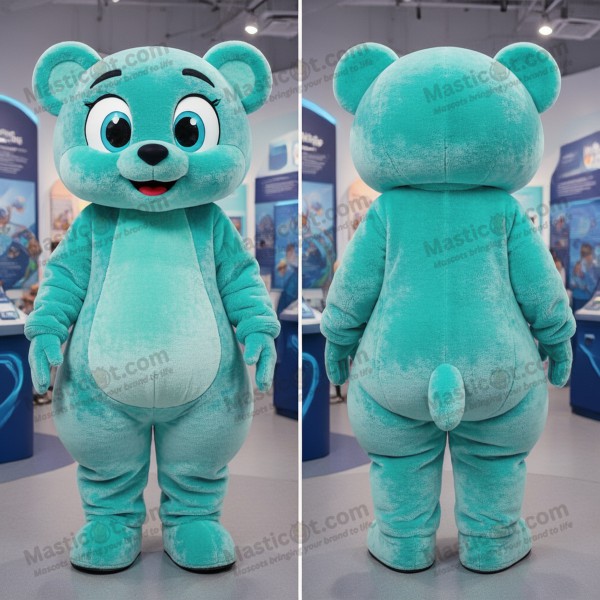 Turquoise Cartoon Irish Dancer Mascot - Masticot.com
