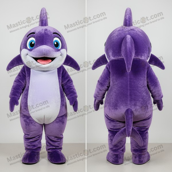 Velvety purple sleek swordfish mascot - Masticot.com