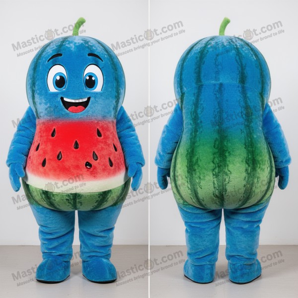 Blue Velvet Cartoon Watermelon Mascot - Masticot.com