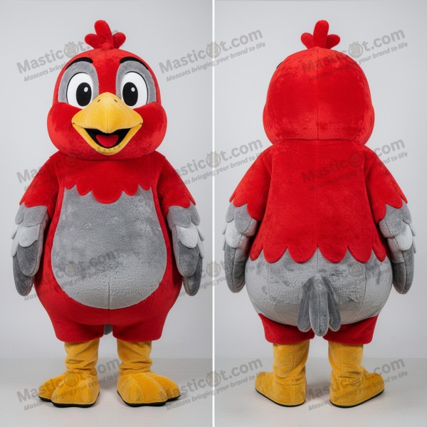 Bright Red Cartoon Gull Mascot - Masticot.com