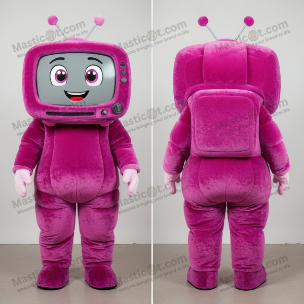Mascarote de televisão magenta elegante - Masticot.com