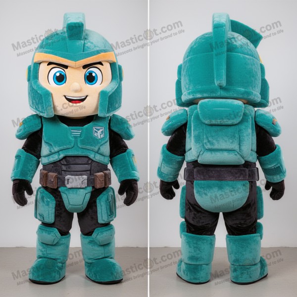 Mascot Soldat Spartan Velur Teal - Masticot.com
