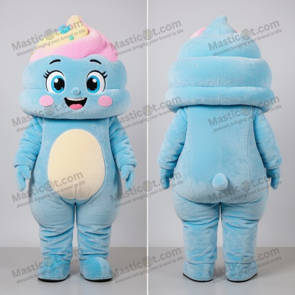 Hemelsblauwe ijsjes mascotte - Masticot.com