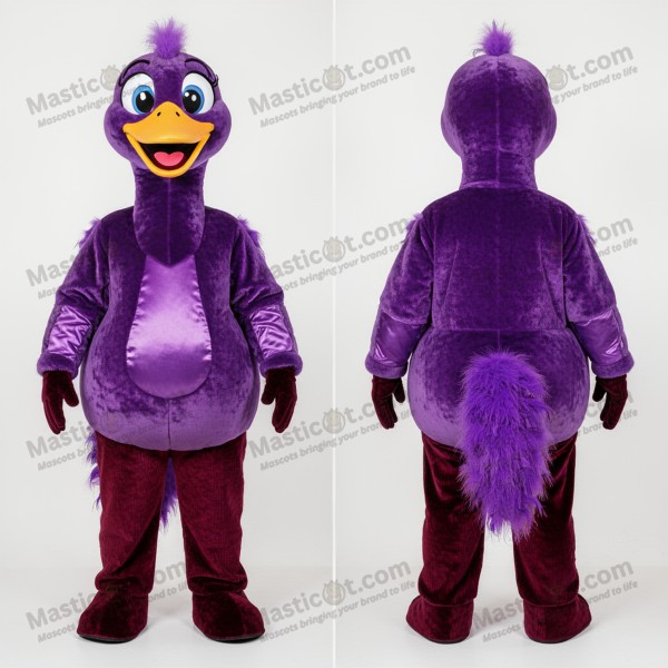 Mascota de cisne con plumas color lavanda - Masticot.com