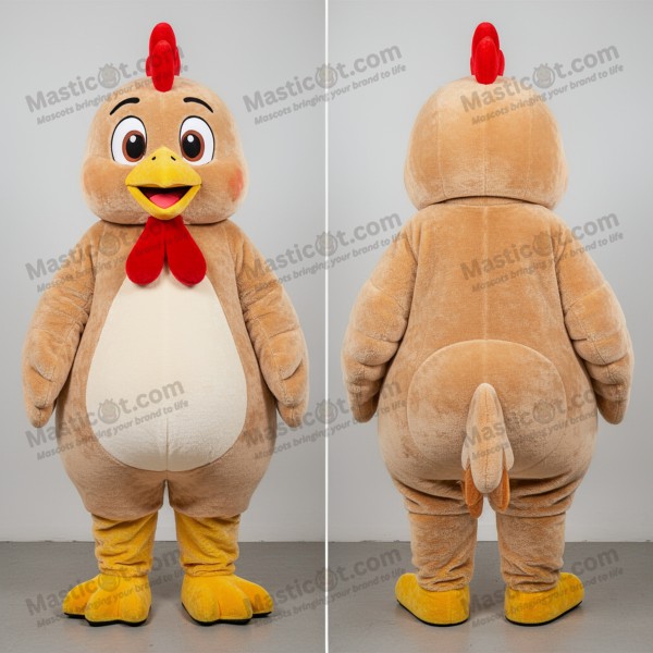 Golden Yellow Friendly Chicken Mascot - Masticot.com