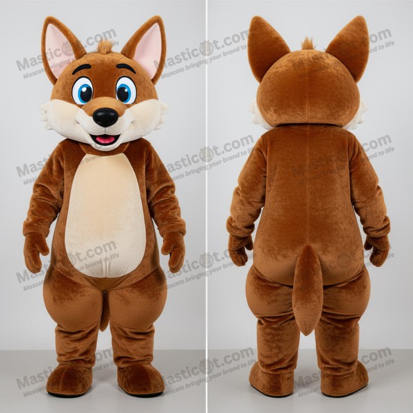 Skvrnitě hnědá hravá dingo maskot - Dingo - Masticot.com