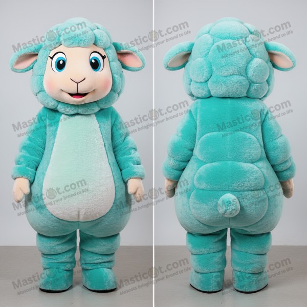 Turquoise Fleece Karikatura Ovce Merino – Maskot -