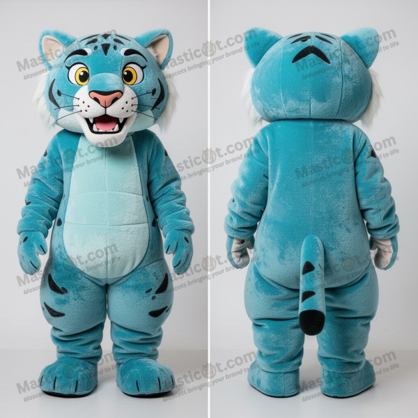 Tyrkysový sametový maskot smilodona - Masticot.com