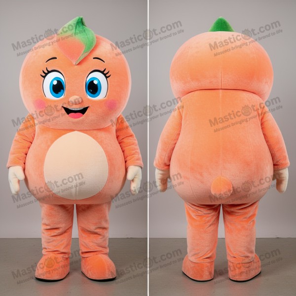 Peach Orange Cartoon Reader Orange Mascot - Masticot.com