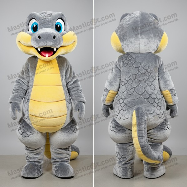 Silver Cartoon Python Mascot - Masticot.com