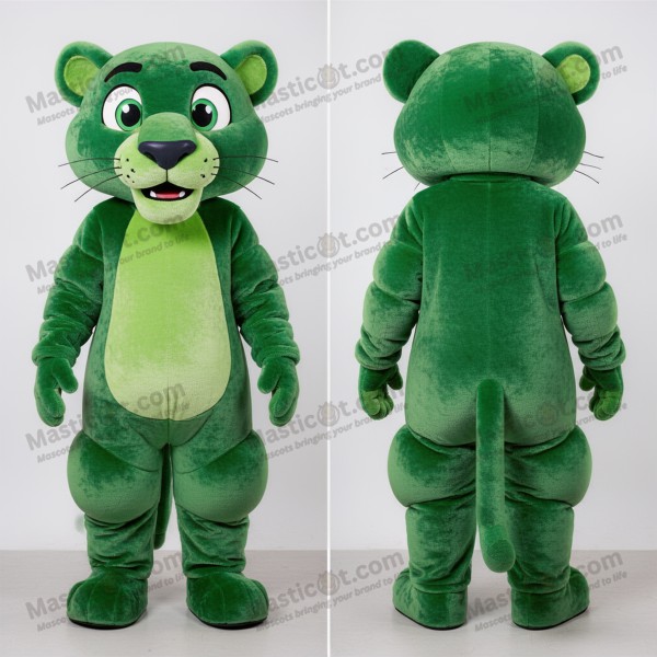 Green Cartoon Panther Mascot - Masticot.com