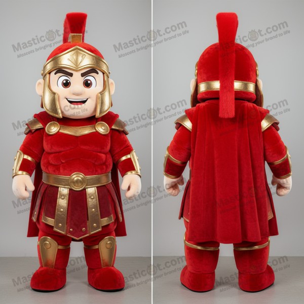 Mascotă Plușată Armură Spartan Soldat Crimson - Masticot.com
