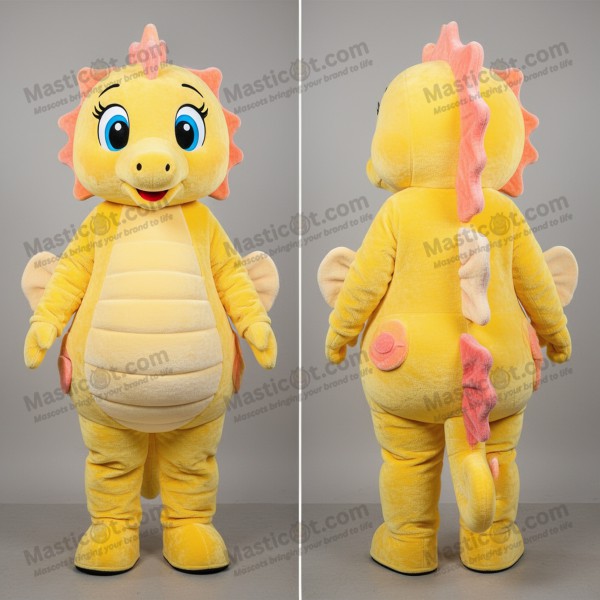 Gelber Plüsch-Pferdchen-Maskottchen mit Polsterung -