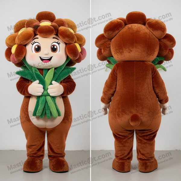 Rust Red Petal Bouquet Of Flowers Mascot - Masticot.com