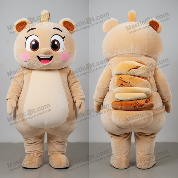Beige Rounded Gyro Mascot - Masticot.com