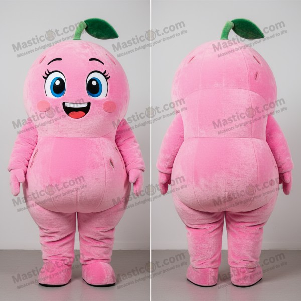 Vibrant Pink Plush Melon Mascot - Masticot.com