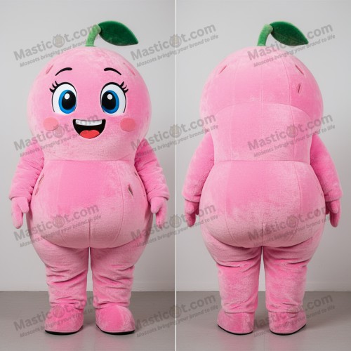 Levende Roze Pluche Melon Mascotte - Meloen - MASTICOT_6111 - Masticot.com